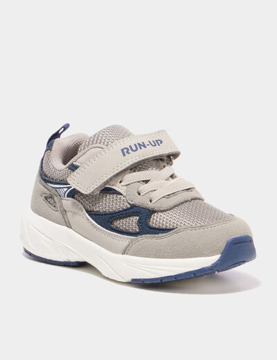 Baskets running avec scratchs gris gar&ccedil;on