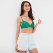 Soutien-gorge push up dentelle vert menthe femme