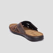 Mules bride à scratchs marron homme
