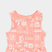 Robe patineuse sans manches coton orange fille