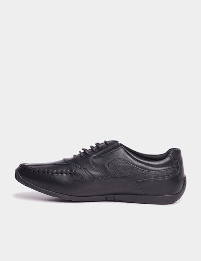 Derbies effet similicuir noir homme