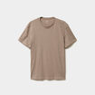 T-shirt droit en coton manches courtes taupe homme