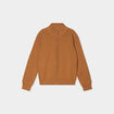 Gilet zipp&eacute; col montant coton camel gar&ccedil;on