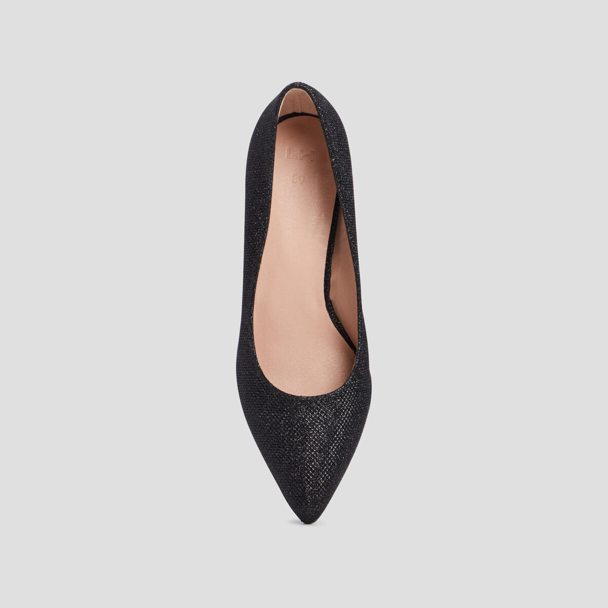 Escarpins &agrave; talons paillet&eacute;s noir femme