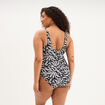 Maillot de bain une pi&egrave;ce cache coeur noir femme grande taille