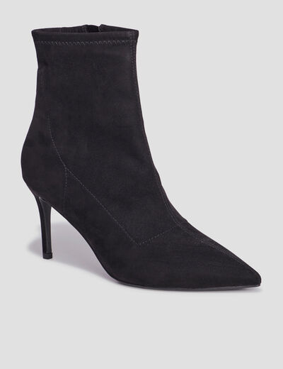 Bottines bouts pointus talons aiguilles noir femme