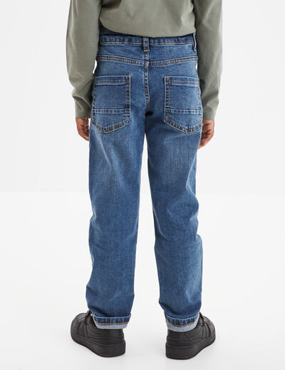 Jeans denim regular 5 poches denim double stone garçon