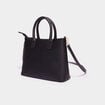 Sac à main à relief noir femme