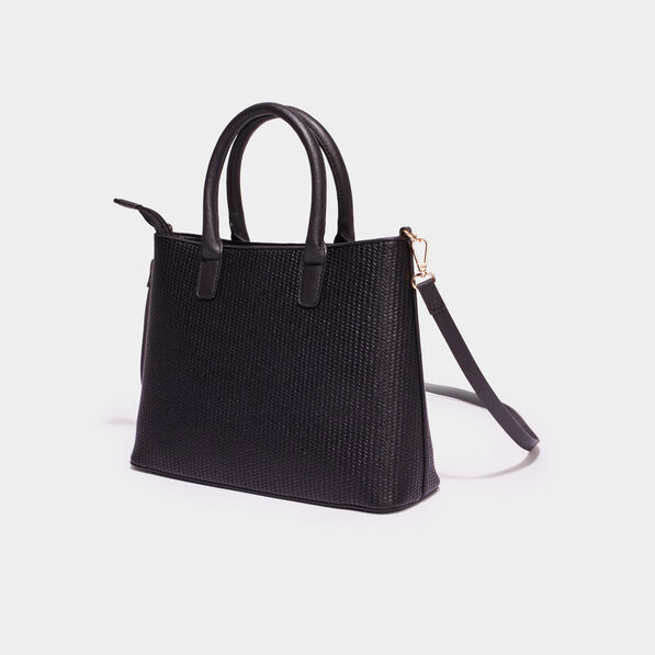Sac à main à relief noir femme