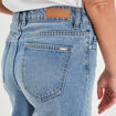 Jeans wide leg taille haute coton denim double stone femme