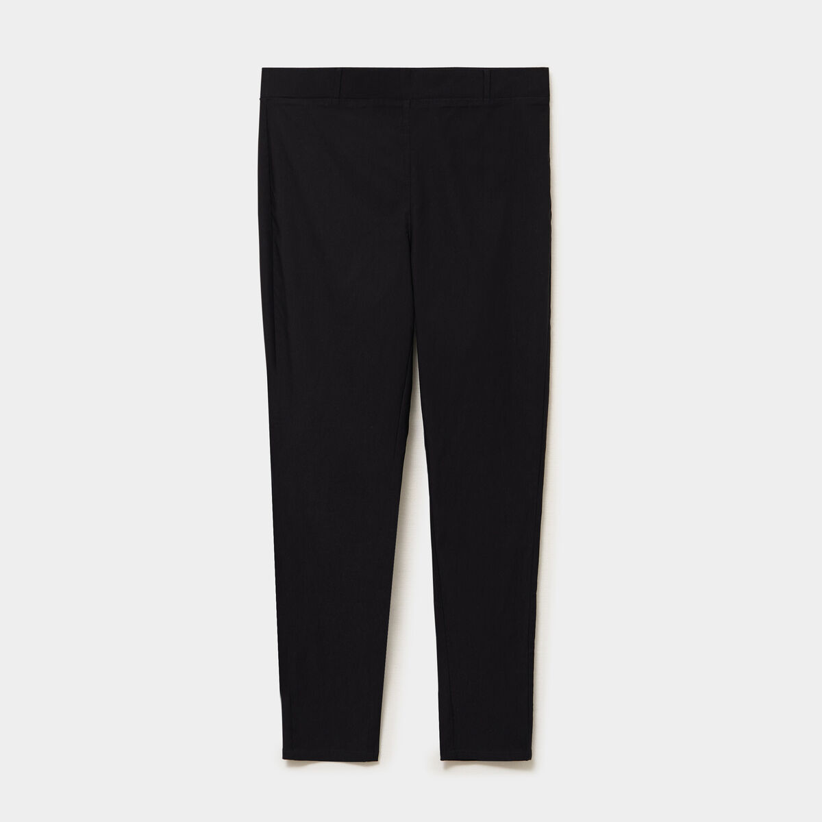 Pantalon slim &agrave; taille &eacute;lastiqu&eacute;e noir femme grande taille