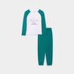 Ensemble pyjama pantalon coton vert émeraude garçon