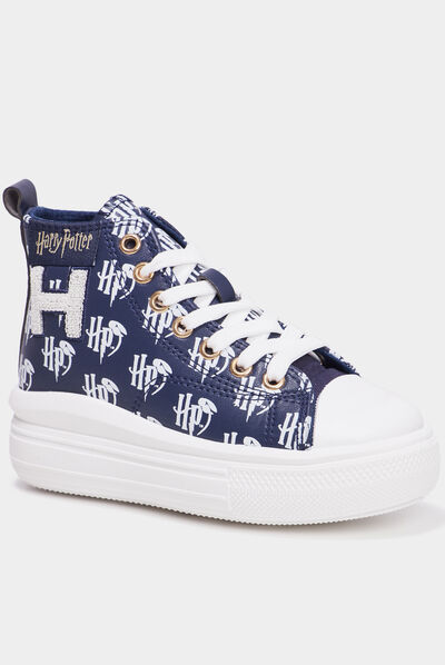 Baskets montantes Harry Potter bleu marine fille