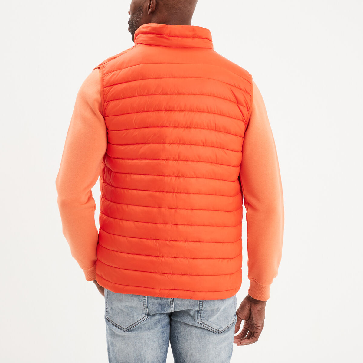 Doudoune légère déperlante sans manches orange homme