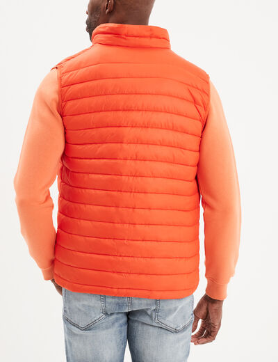 Doudoune légère déperlante sans manches orange homme