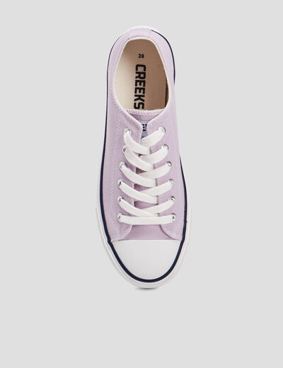 Tennis en toile à lacets Creeks mauve femme