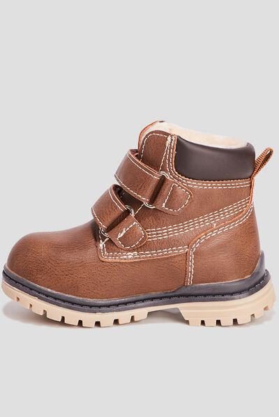 Bottines fourrées marron bébé garçon