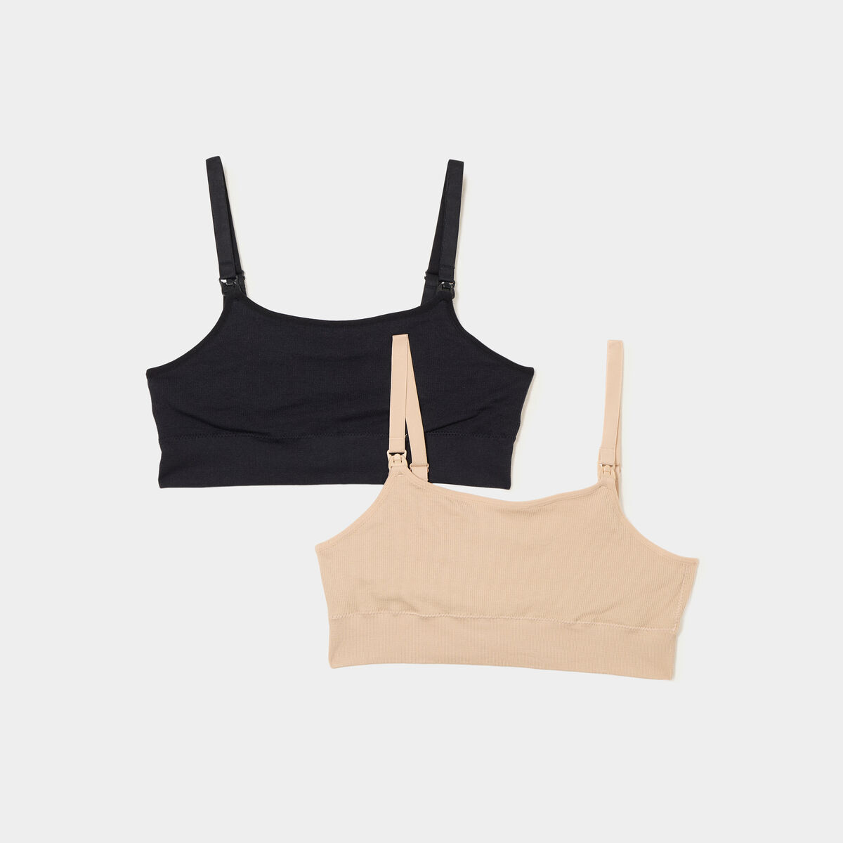 Lot 2 brassi&egrave;res d'allaitement noir femme