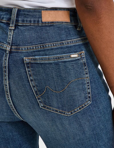 Jeans slim taille haute denim dirty femme