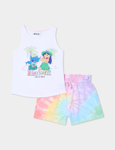 Ensemble 2 pièces avec short Stitch multicolore fille