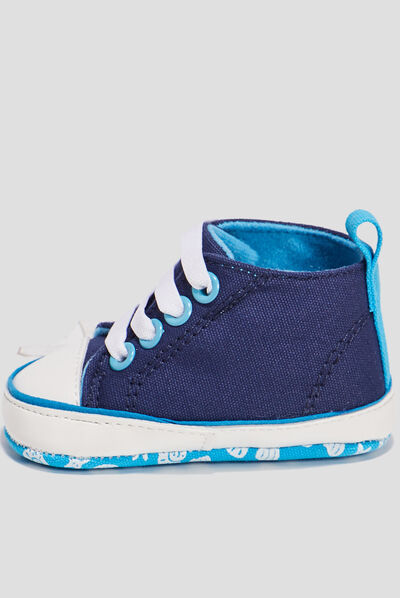Tennis à lacets La Petite Sirène bleu marine bébé garçon