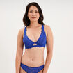 Soutien-gorge foulard dentelle bleu electrique femme
