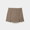 Jupe-short courte ajust&eacute;e marron femme