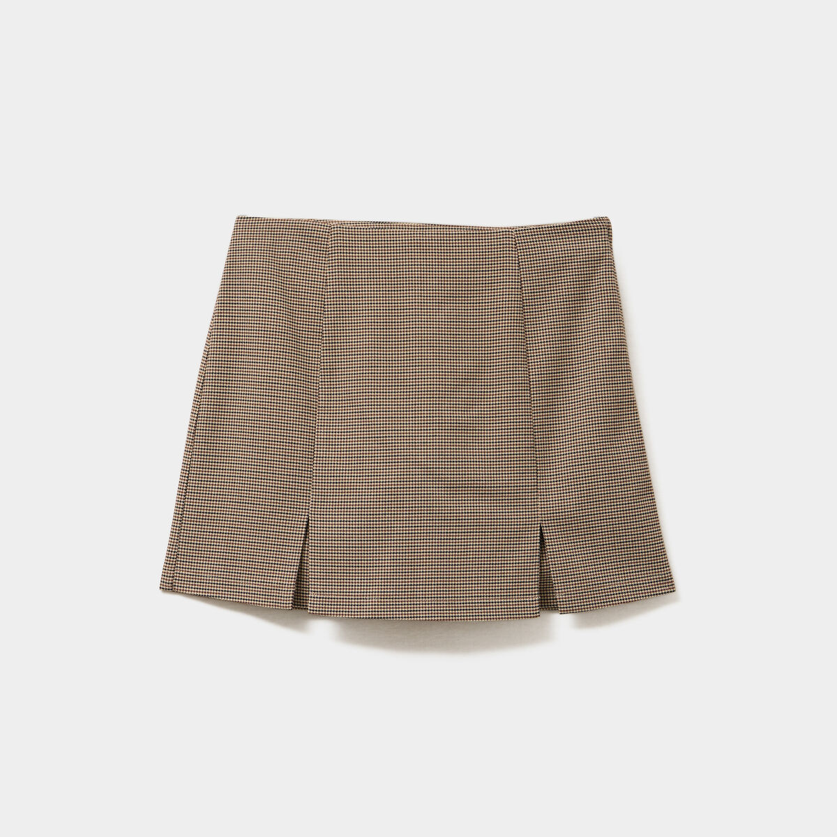 Jupe-short courte ajust&eacute;e marron femme