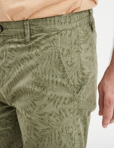 Bermuda chino droit Creeks vert kaki homme