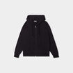 Sweat zippé à capuche molleton noir femme