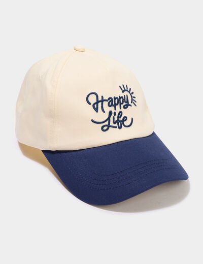 Casquette brod&eacute;e coton sable gar&ccedil;on