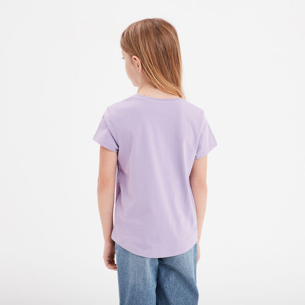 t shirt coton manches courtes creeks mauve fille T-shirt coton manches courtes Creeks mauve fille