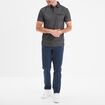 Polo droit manches courtes 1 poche buste gris foncé homme
