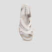 Sandales à talons compensés blanc femme