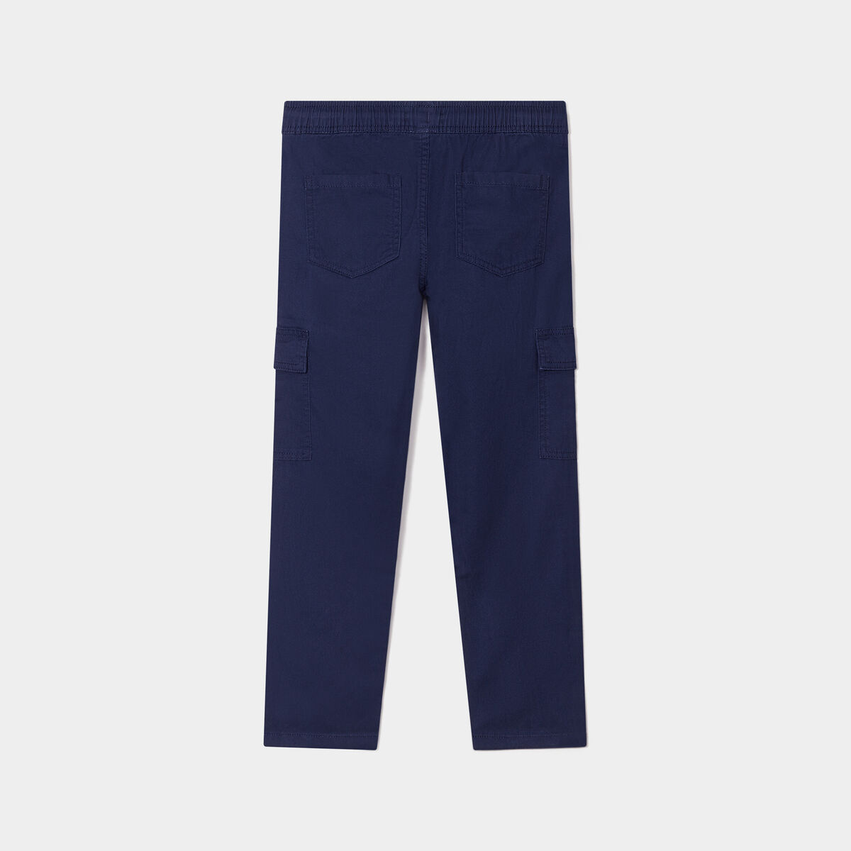 Pantalon cargo taille élastiquée bleu marine garçon