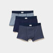 Lot 3 boxers coton stretch bleu marine homme