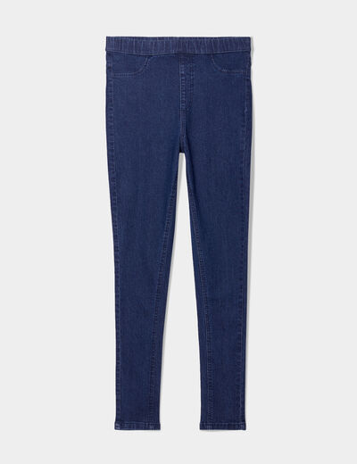 Jegging taille haute denim brut femme