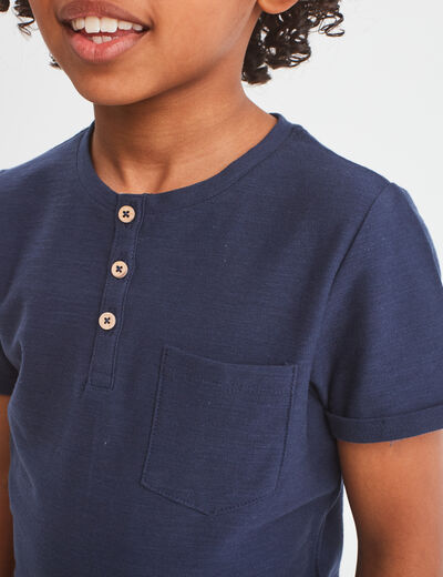 T-shirt manches courtes bleu marine garçon