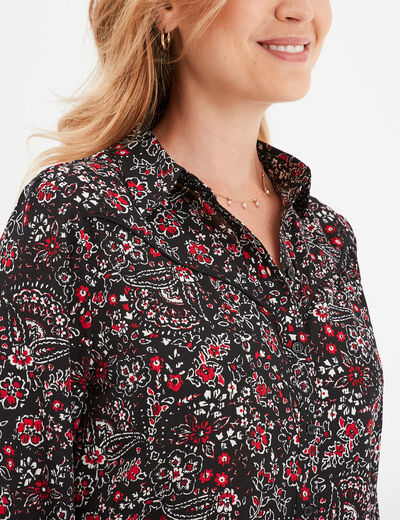 Chemise manches longues Liberto noir femme