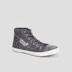 Baskets montantes à lacets gris homme