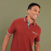 Polo manches courtes 1 poche coton rouge foncé homme
