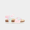 Sandales avec boucles plates multicolore fille