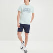 Bermuda chino regular bleu marine homme