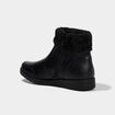 Boots zipp&eacute;es doublure fausse fourrure noir femme
