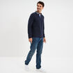 Polo manches longues coton majoritaire bleu marine homme