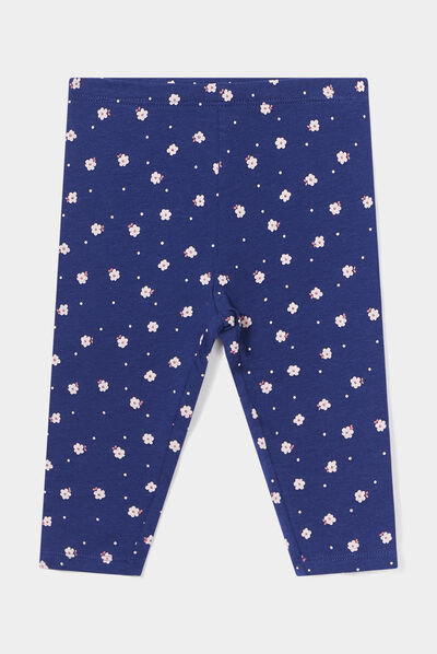 Legging molletonné bleu marine bébé fille