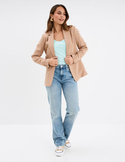 Jeans straight 5 poches coton Creeks denim double stone femme