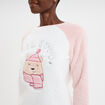 Ensemble pyjama effet polaire 2 pi&egrave;ces rose femme