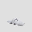 Chaussons mules petits coeurs gris femme