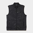 Gilet sans manches col montant gris fonc&eacute; homme